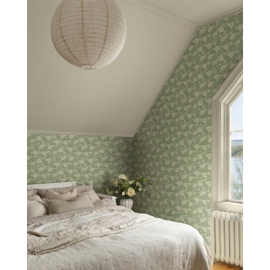 Papel pintado flores silvestres gris claro - PRADENA 03 | MURAKE - 203289