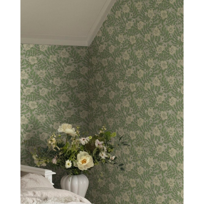Papel pintado flores silvestres gris claro - PRADENA 03 | MURAKE - 203289