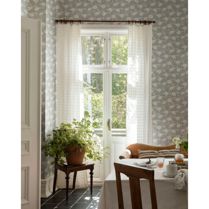 Papel pintado flores silvestres azul claro - PRADENA 05 | MURAKE - 203291