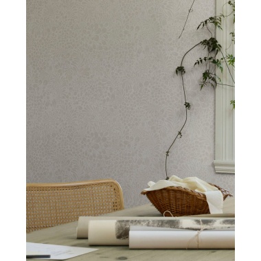 Papel pintado flores y hojas blanco - BRISENA 01 | MURAKE - 203259