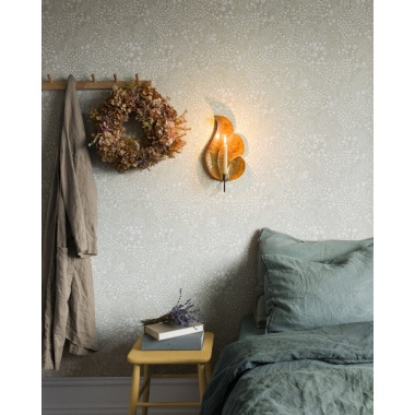 Papel pintado flores y hojas greige - BRISENA 11 | MURAKE - 203269