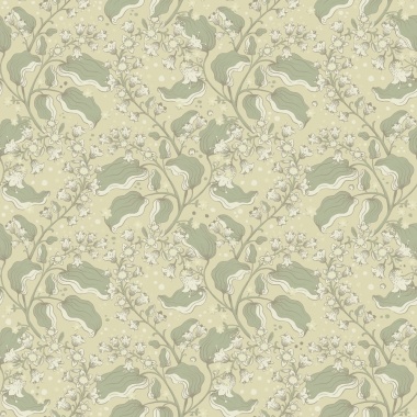 Papel pintado ramas de lilas verde claro - LILVENA 02 | MURAKE - 203293