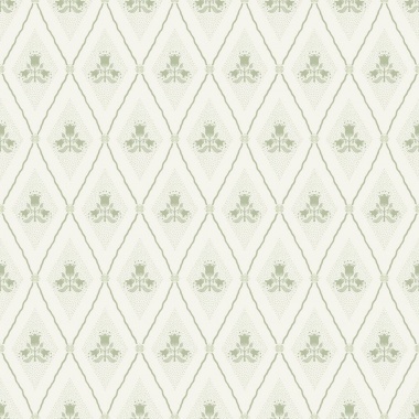 Papel pintado rombos florales verde - CELVIRA 02 | MURAKE - 203297