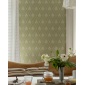 Papel pintado rombos florales verde salvia - CELVIRA 03 | MURAKE - 203298