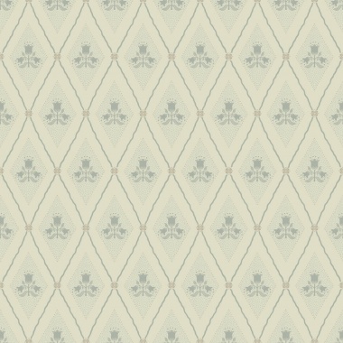 Papel pintado rombos florales beige verdoso - CELVIRA 04 | MURAKE - 203299