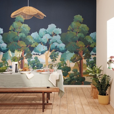 Papel Pintado Bosque relajante durante un verano indio - SAORSA 02 | MURAKE - 879515