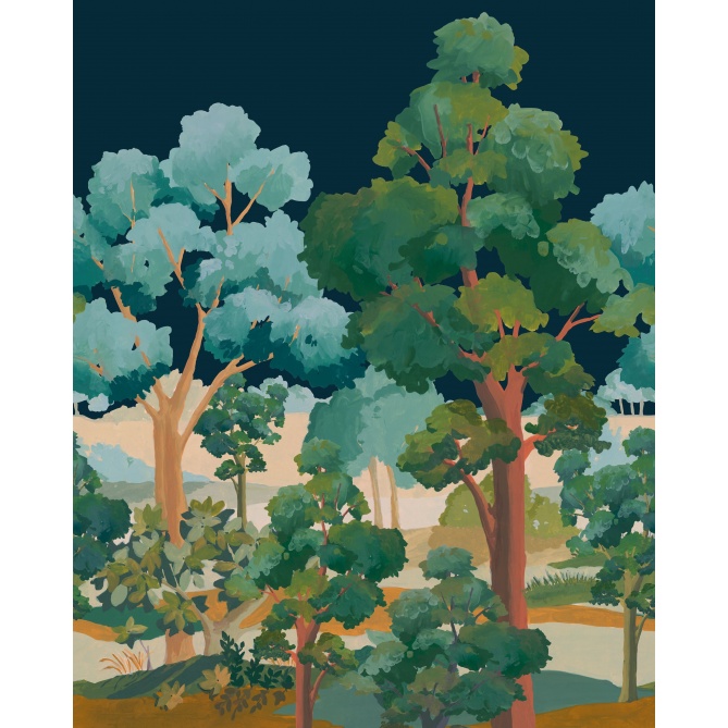 Papel Pintado Bosque relajante durante un verano indio - SAORSA 02 | MURAKE - 879515