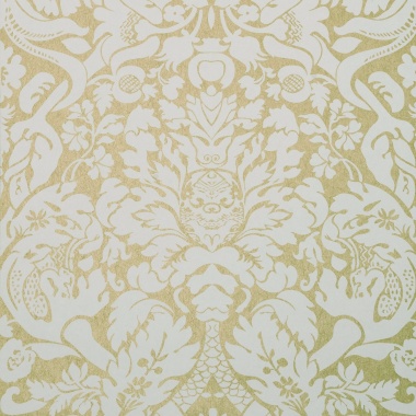 Papel pintado damasco dorado - DAMERIA 02 | MURAKE - 1834