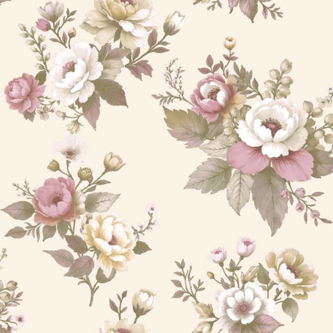 Papel pintado flores abiertas rosa - PETALEN 01 | MURAKE - 836841