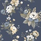 Papel pintado flores abiertas azul - PETALEN 03 | MURAKE - 836843