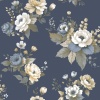 Papel pintado flores abiertas azul - PETALEN 03 | MURAKE - 836843