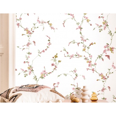 Papel pintado ramas en flor rosa - ENREDIA 01 | MURAKE - 836844
