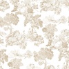 Papel pintado toile de Jouy beige - VALCOUR 01 | MURAKE - 836846