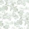 Papel pintado toile de Jouy verde - VALCOUR 02 | MURAKE - 836847