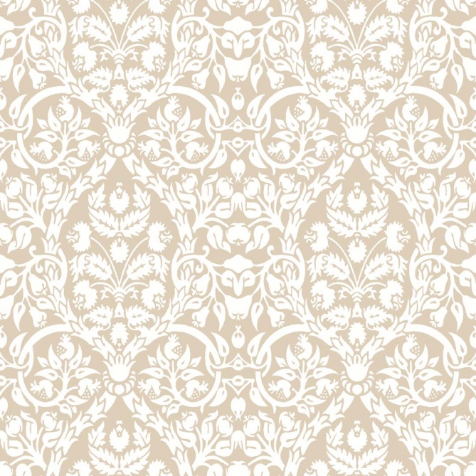 Papel pintado damasco vegetal beige - DAMAREL 01 | MURAKE - 836851