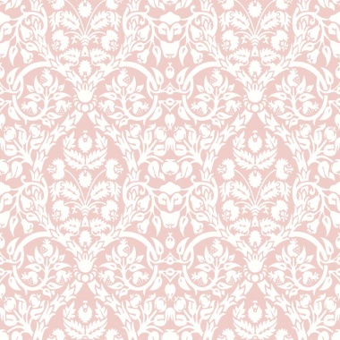 Papel pintado damasco vegetal rosa - DAMAREL 03 | MURAKE - 836853