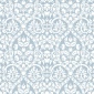 Papel pintado damasco vegetal azul - DAMAREL 04 | MURAKE - 836854