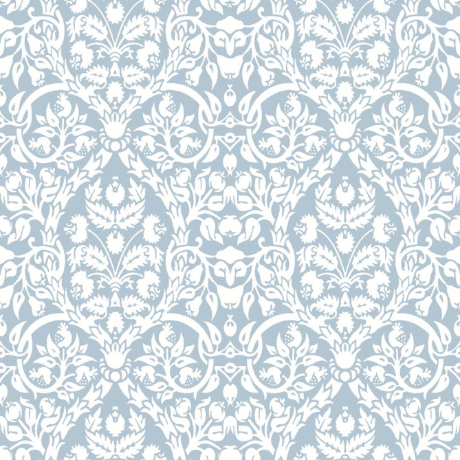 Papel pintado damasco vegetal azul - DAMAREL 04 | MURAKE - 836854