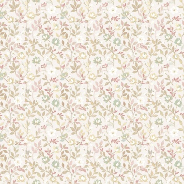 Papel pintado flores y hojas pequeñas verde - FLORISE 01 | MURAKE - 836855