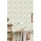 Papel pintado flores y hojas pequeñas azul - FLORISE 02 | MURAKE - 836856