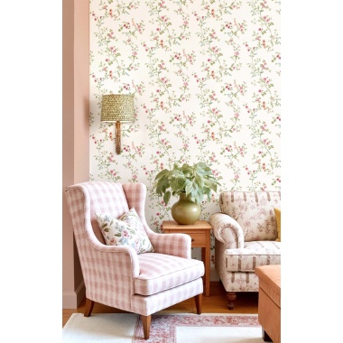 Papel pintado tallos floridos morado - SERELIA 01 | MURAKE - 836858