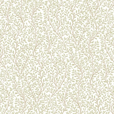 Papel pintado ramas de hojas finas verde - FOLIANA 02 | MURAKE - 836865