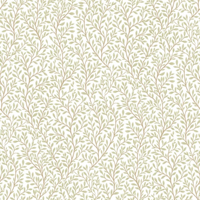 Papel pintado ramas de hojas finas verde - FOLIANA 02 | MURAKE - 836865