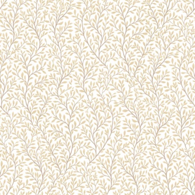 Papel pintado ramas de hojas finas beige - FOLIANA 03 | MURAKE - 836866