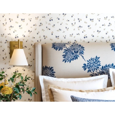 Papel pintado flores menudas azul - FLORIM 02 | MURAKE - 836870