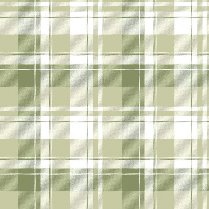 Papel pintado cuadros escoceses verde - DUNVIA 03 | MURAKE - 836881