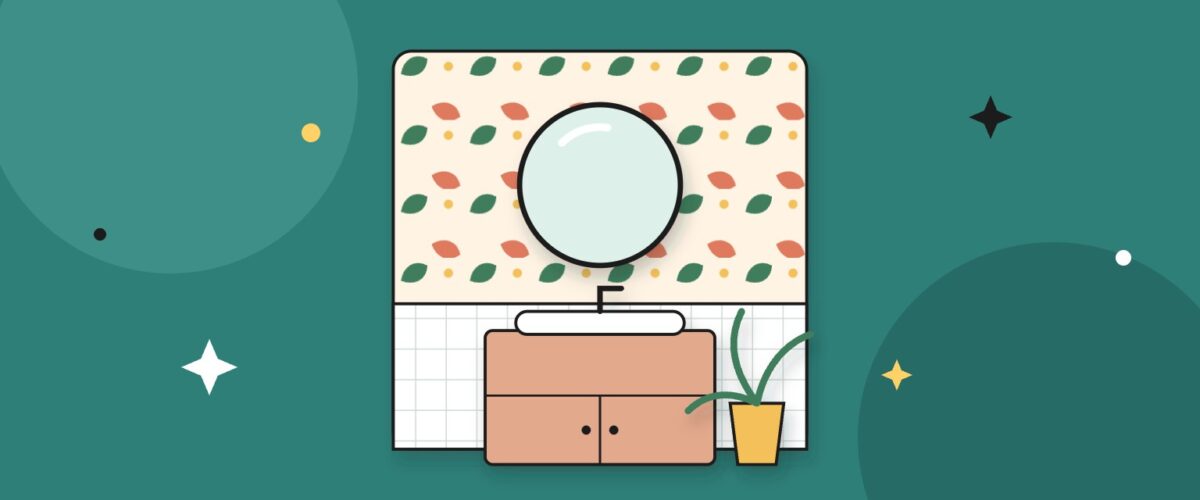 Papel pintado en baños y cocinas